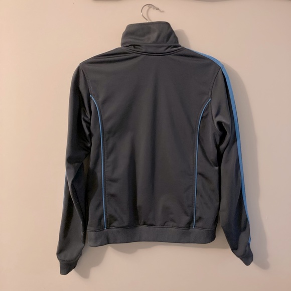 Adidas Women’s Grey and Baby Blue Adidas zip up Track Jacket Size Small - Picture 2 of 6